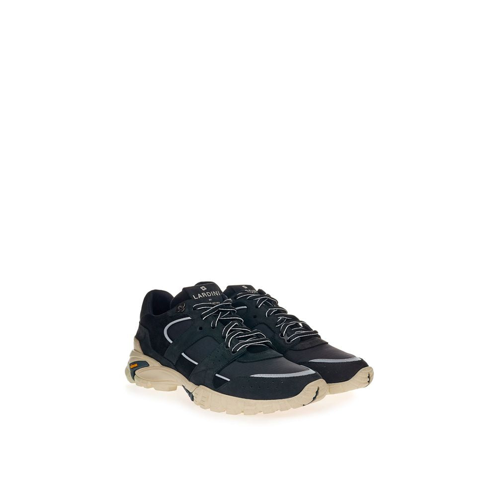 Lardini Black Suede Leather Sneaker