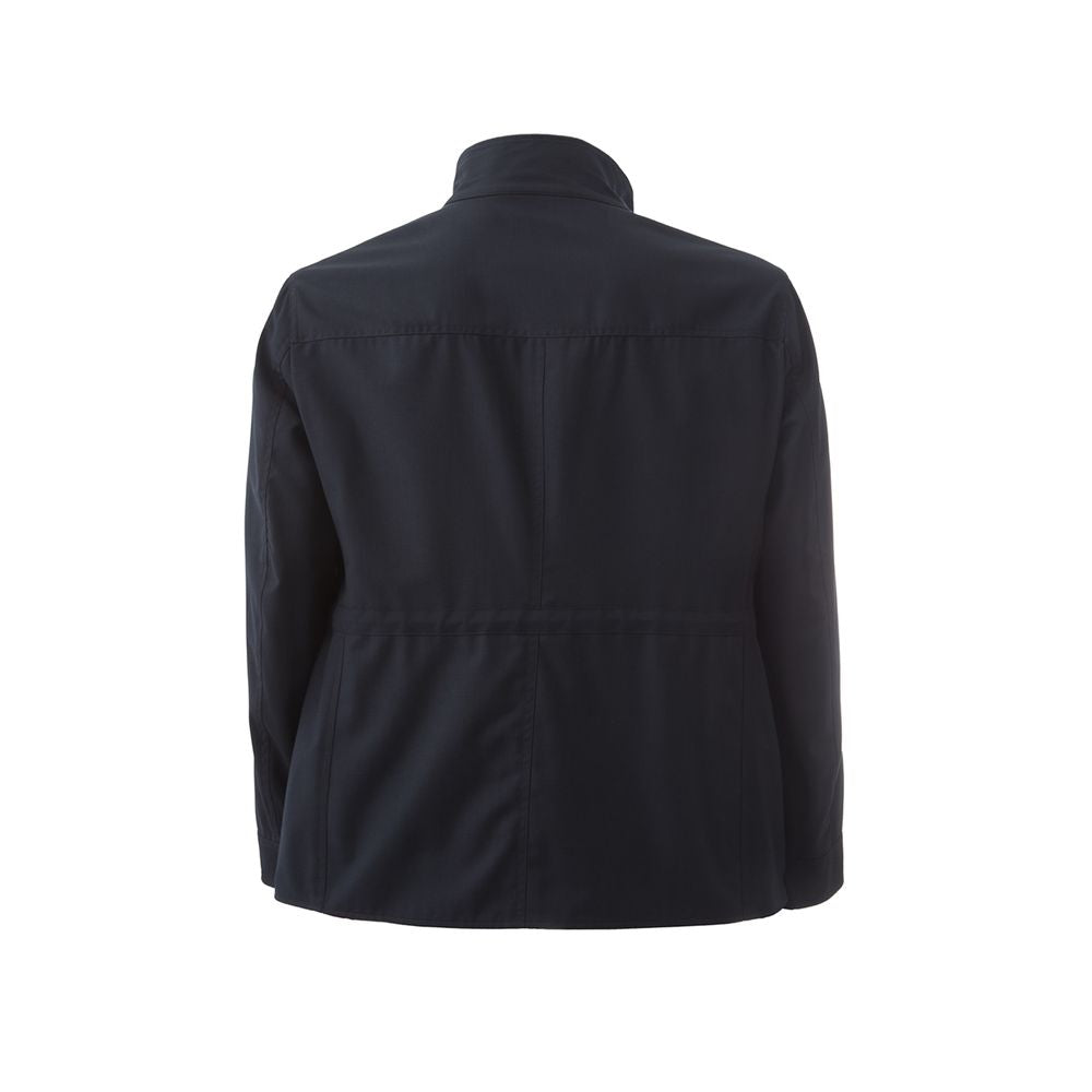 Lardini Blue Wool Coat - Eljoys Fashion 