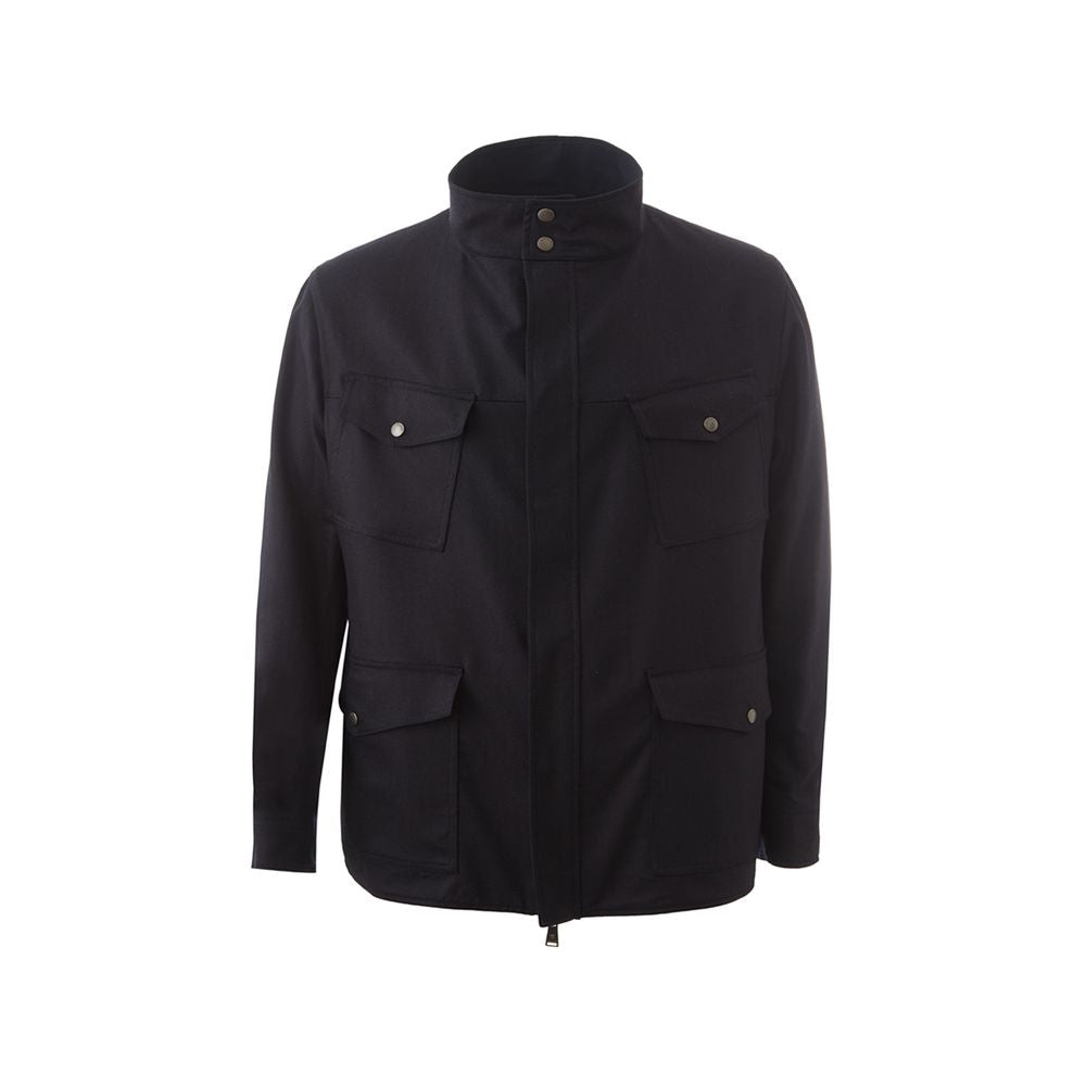 Lardini Blue Wool Coat - Eljoys Fashion 