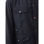 Lardini Blue Wool Coat - Eljoys Fashion 