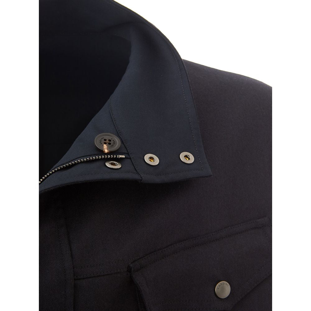 Lardini Blue Wool Coat - Eljoys Fashion 
