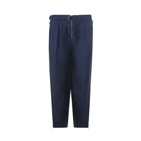 Emporio Armani Blue Linen Pant Emporio Armani