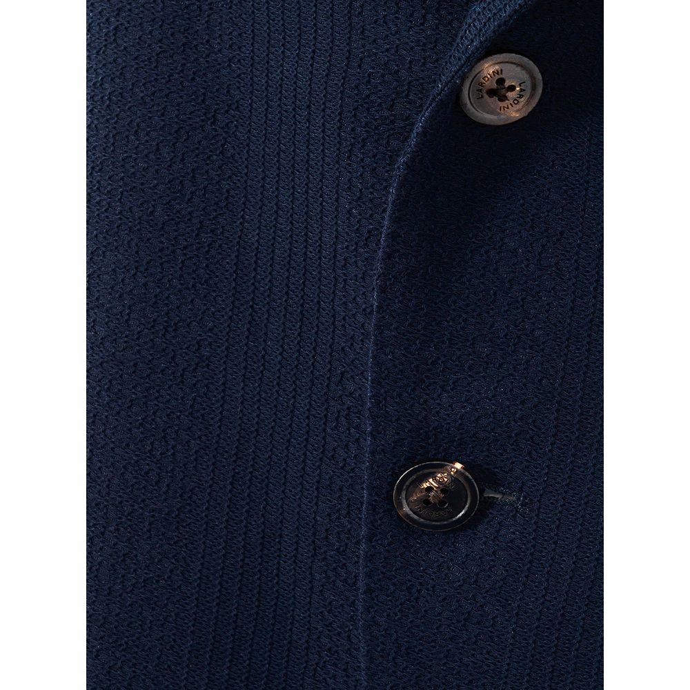 Lardini Blue Cotton Blazer Lardini