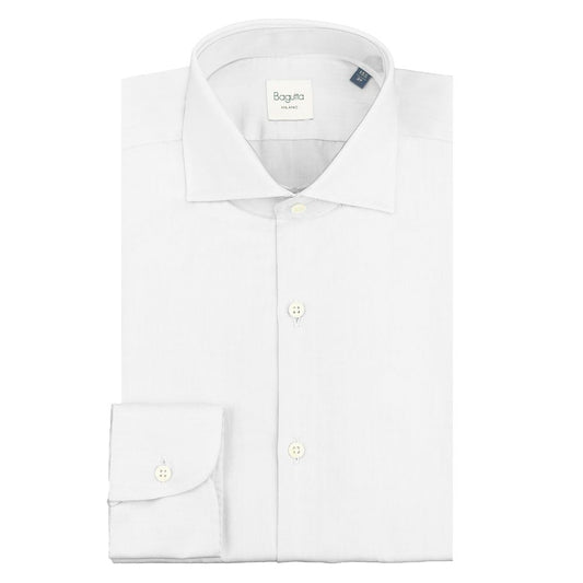 Bagutta White Cotton Shirt Bagutta