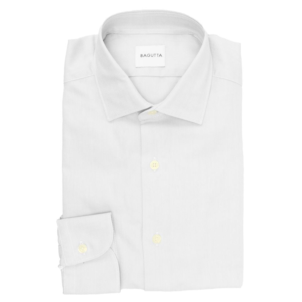 Bagutta White Cotton Men Shirt Bagutta