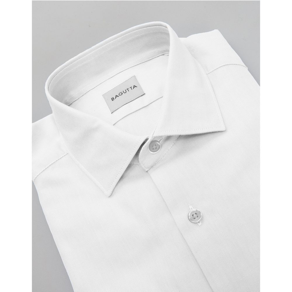 Bagutta White Cotton Men Shirt Bagutta