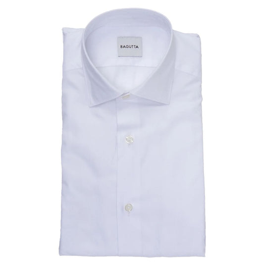 Bagutta White Cotton Shirt Bagutta