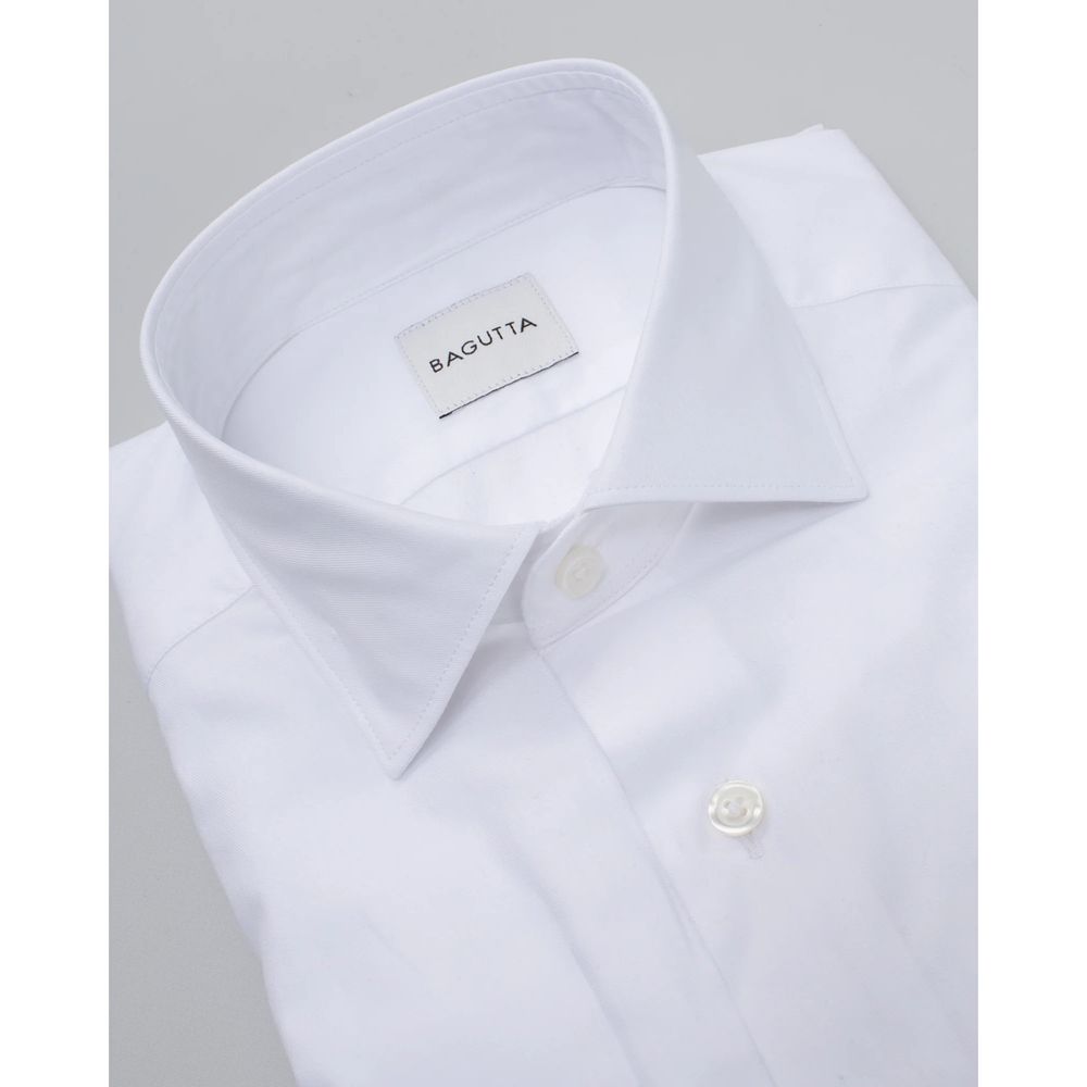 Bagutta White Cotton Shirt Bagutta