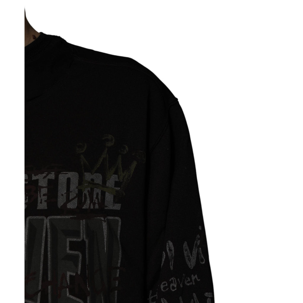 Dolce & Gabbana Black DG Heaven Crew Neck Pullover Sweater