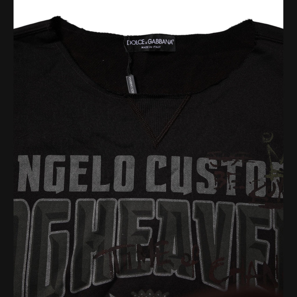 Dolce & Gabbana Black DG Heaven Crew Neck Pullover Sweater