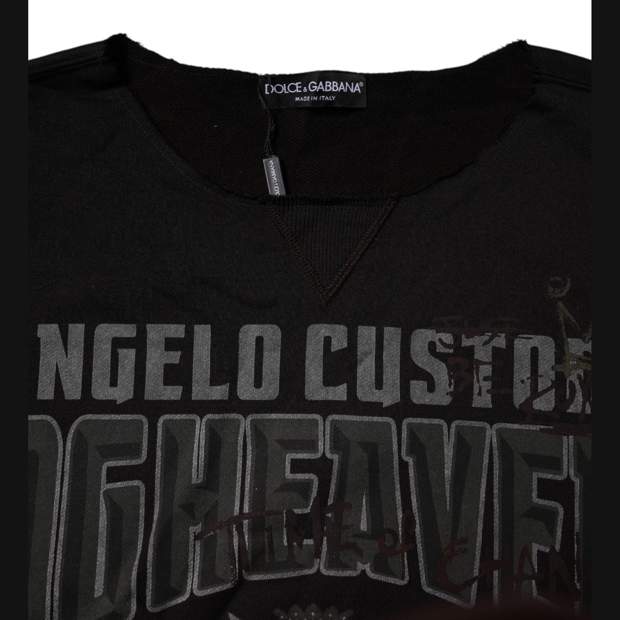 Dolce & Gabbana Black DG Heaven Crew Neck Pullover Sweater