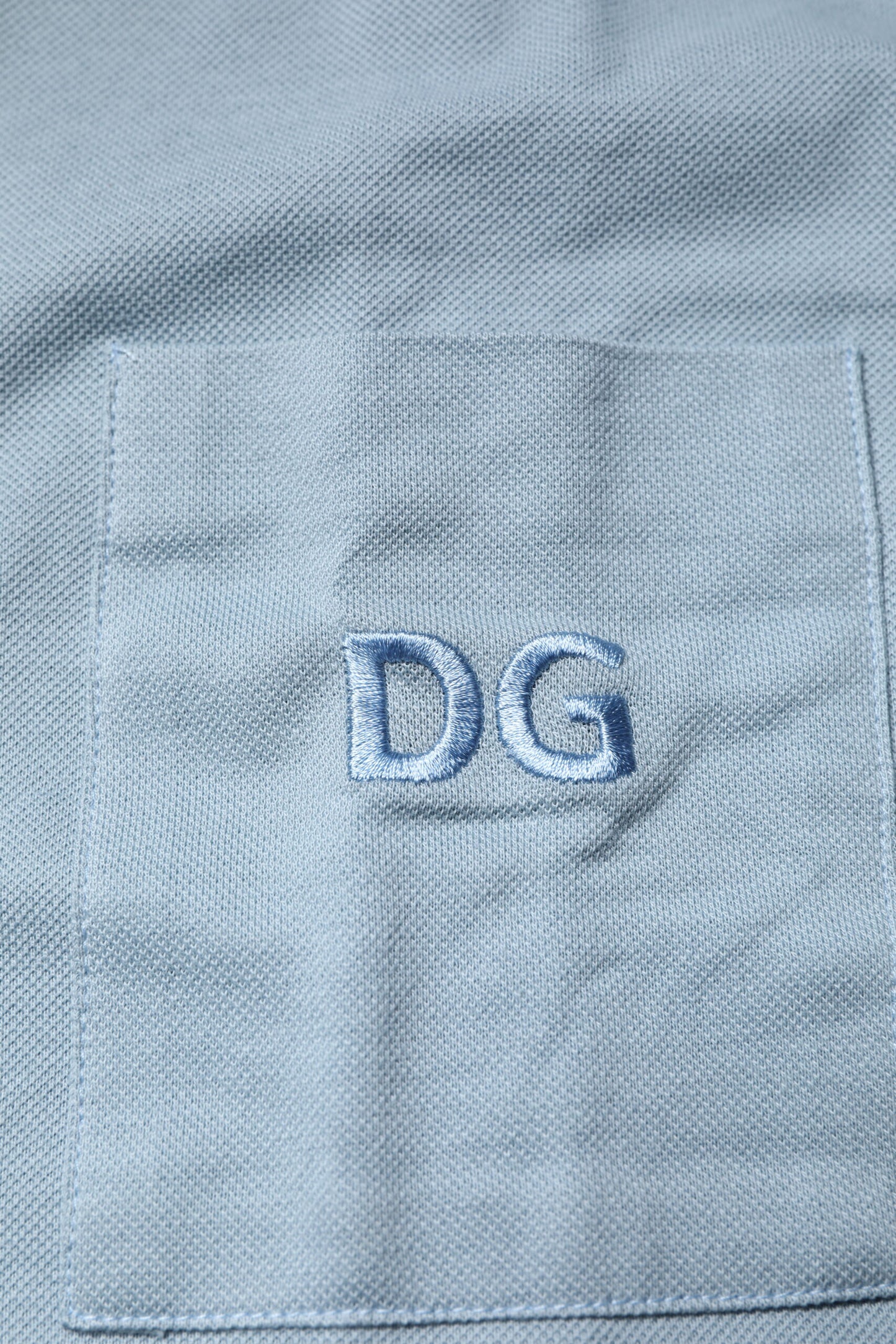 Dolce & Gabbana Blue Cotton Button Down Casual Men Polo Shirt Dolce & Gabbana