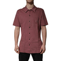 Dolce & Gabbana Dark Pink Button Down Casual Polo Men Shirt