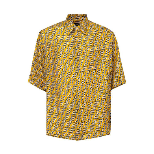 Fendi Yellow Silk Shortsleeve Fendi