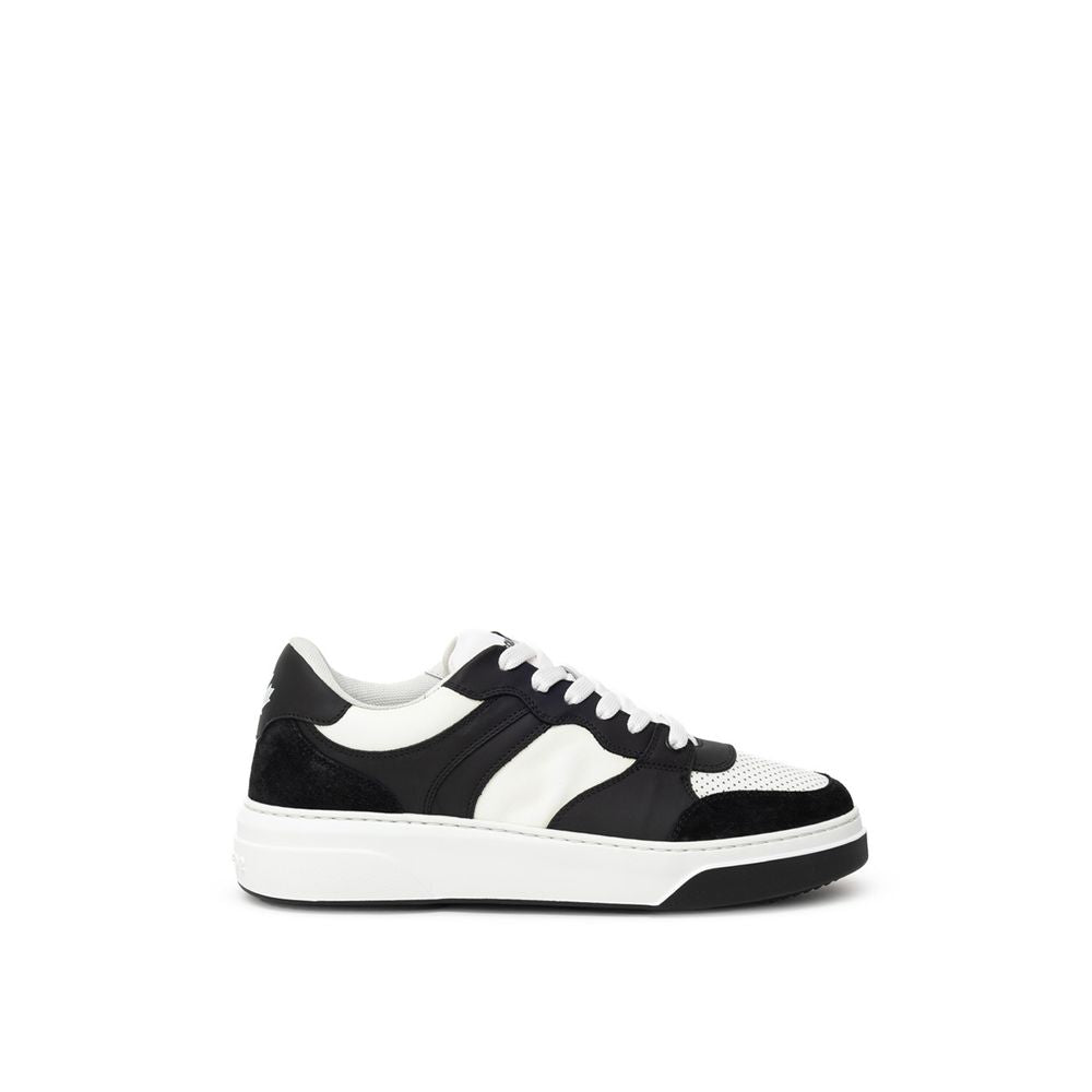 Dsquared² Black And White Leather Sneaker