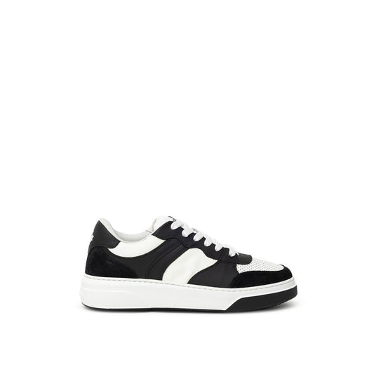 Dsquared² Black And White Leather Sneaker