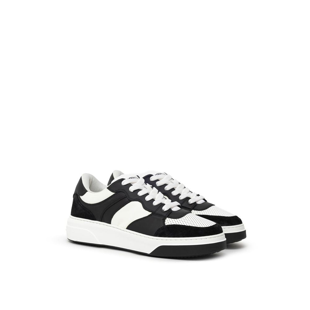 Dsquared² Black And White Leather Sneaker