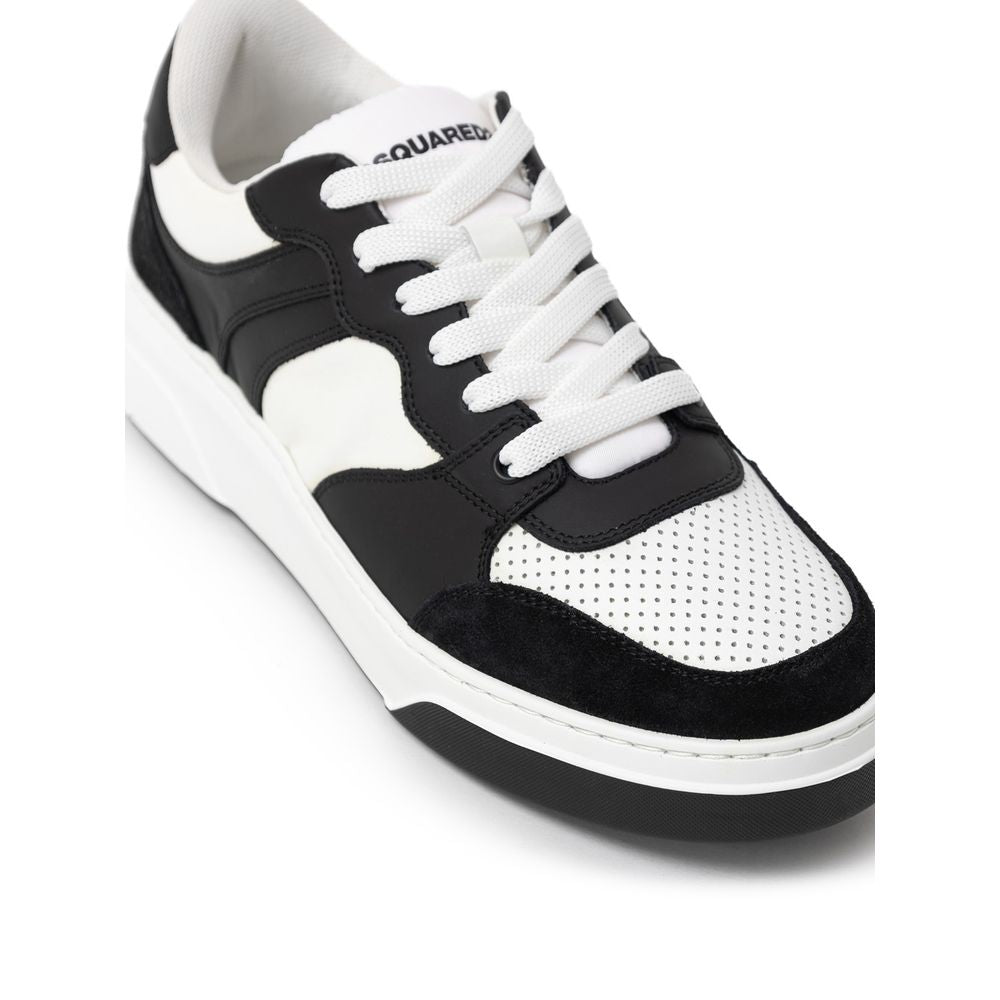 Dsquared² Black And White Leather Sneaker