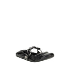 Balenciaga Black Calf Leather Bos Taurus Ballet Flats