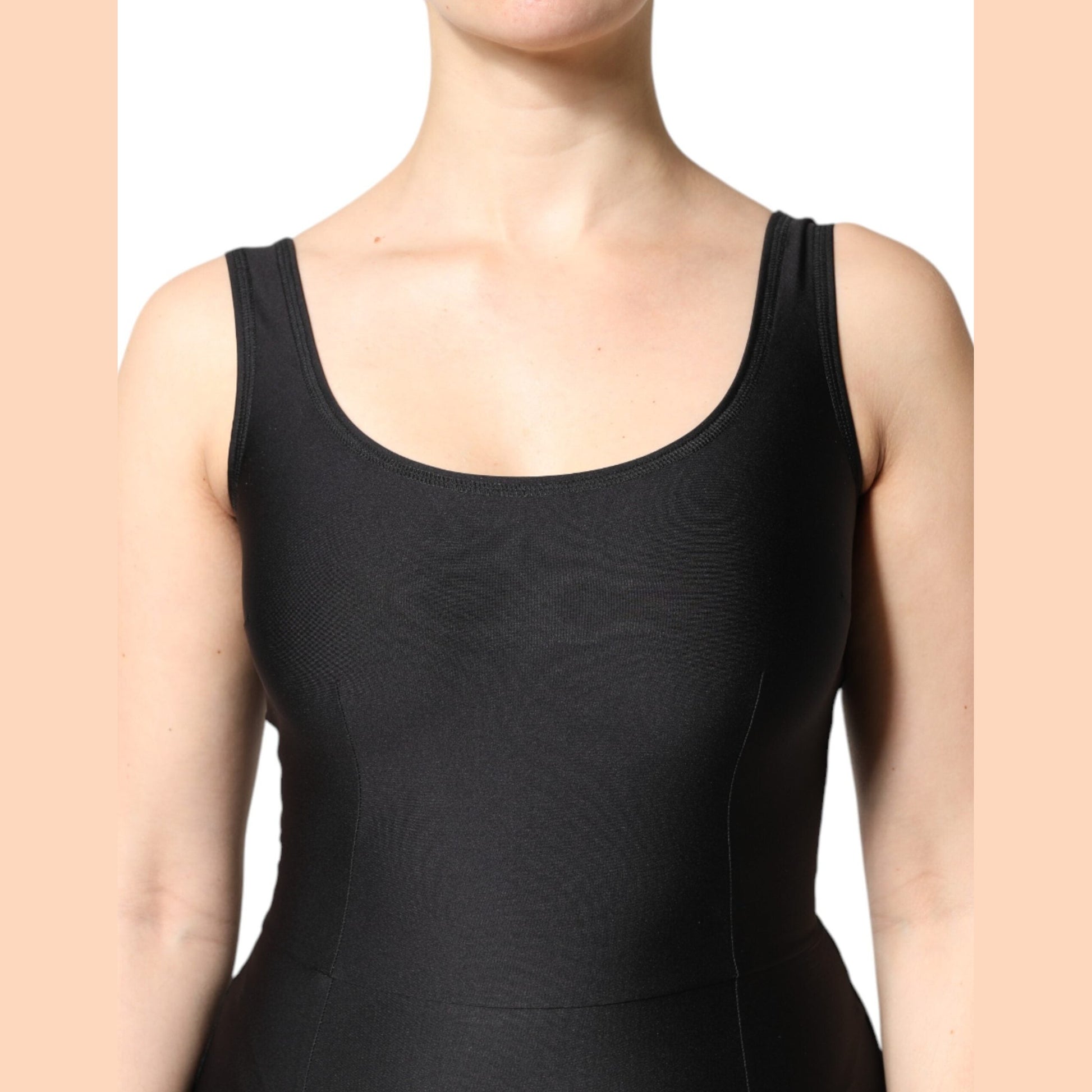 Dolce & Gabbana Black Sleeveless Bodycon Women Jumpsuit Dress