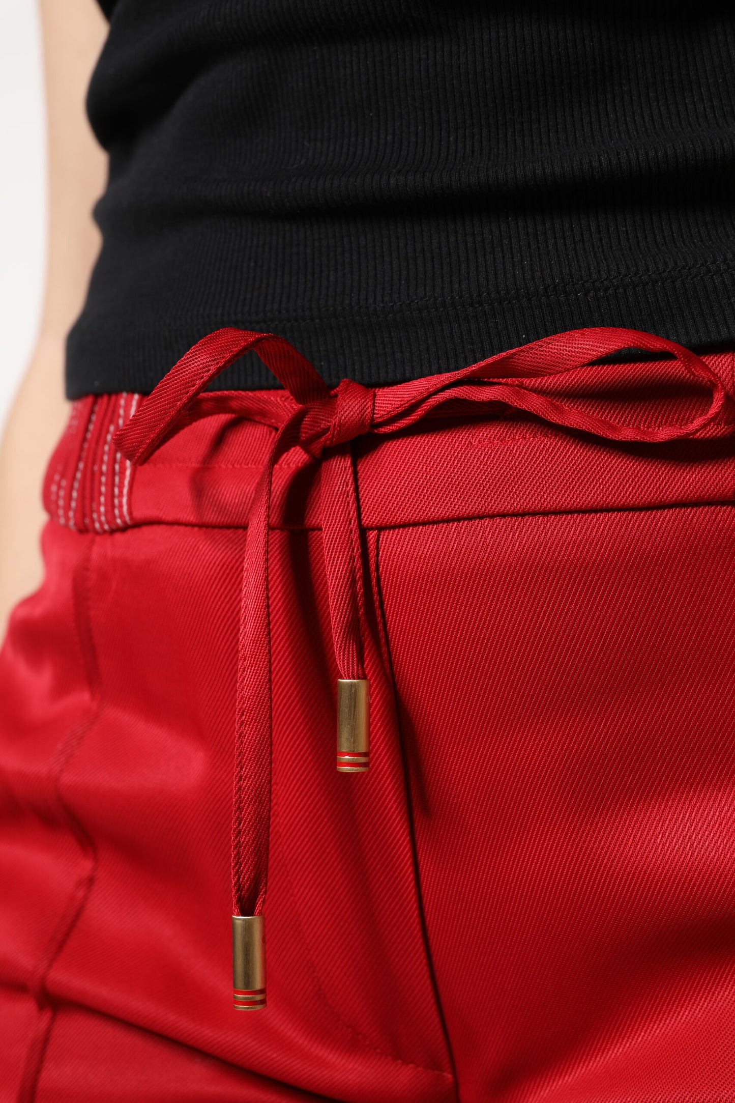 Dolce & Gabbana Red Viscose Straight Fit Pants Dolce & Gabbana