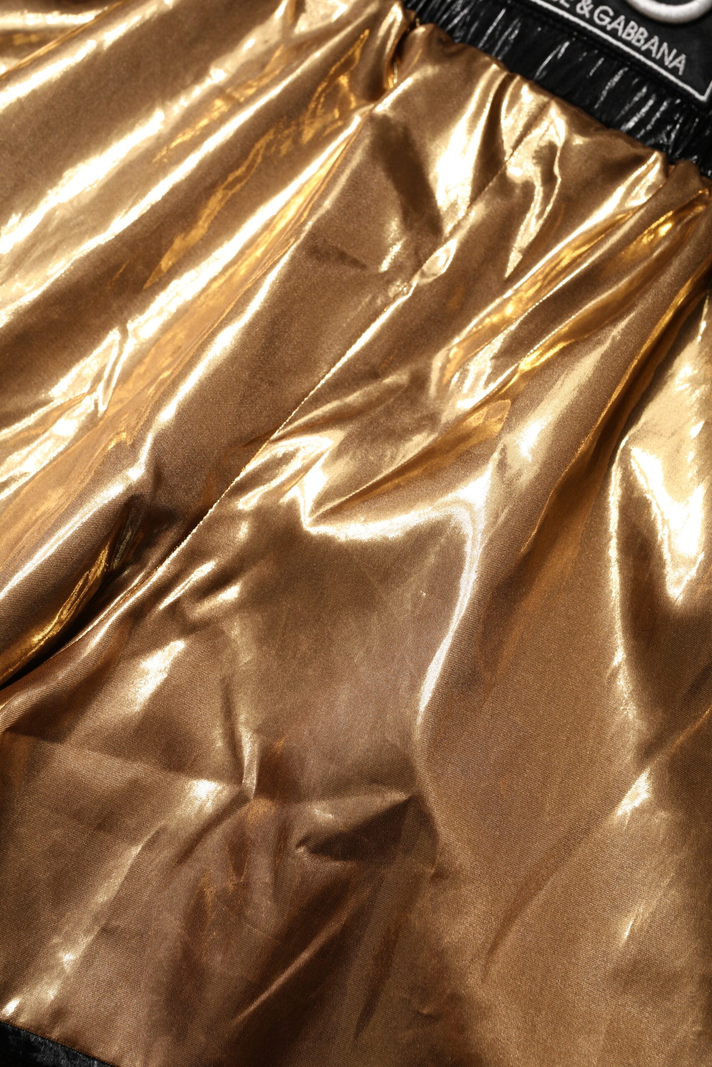 Dolce & Gabbana Metallic Gold High Waist Women Hotpants Short Dolce & Gabbana