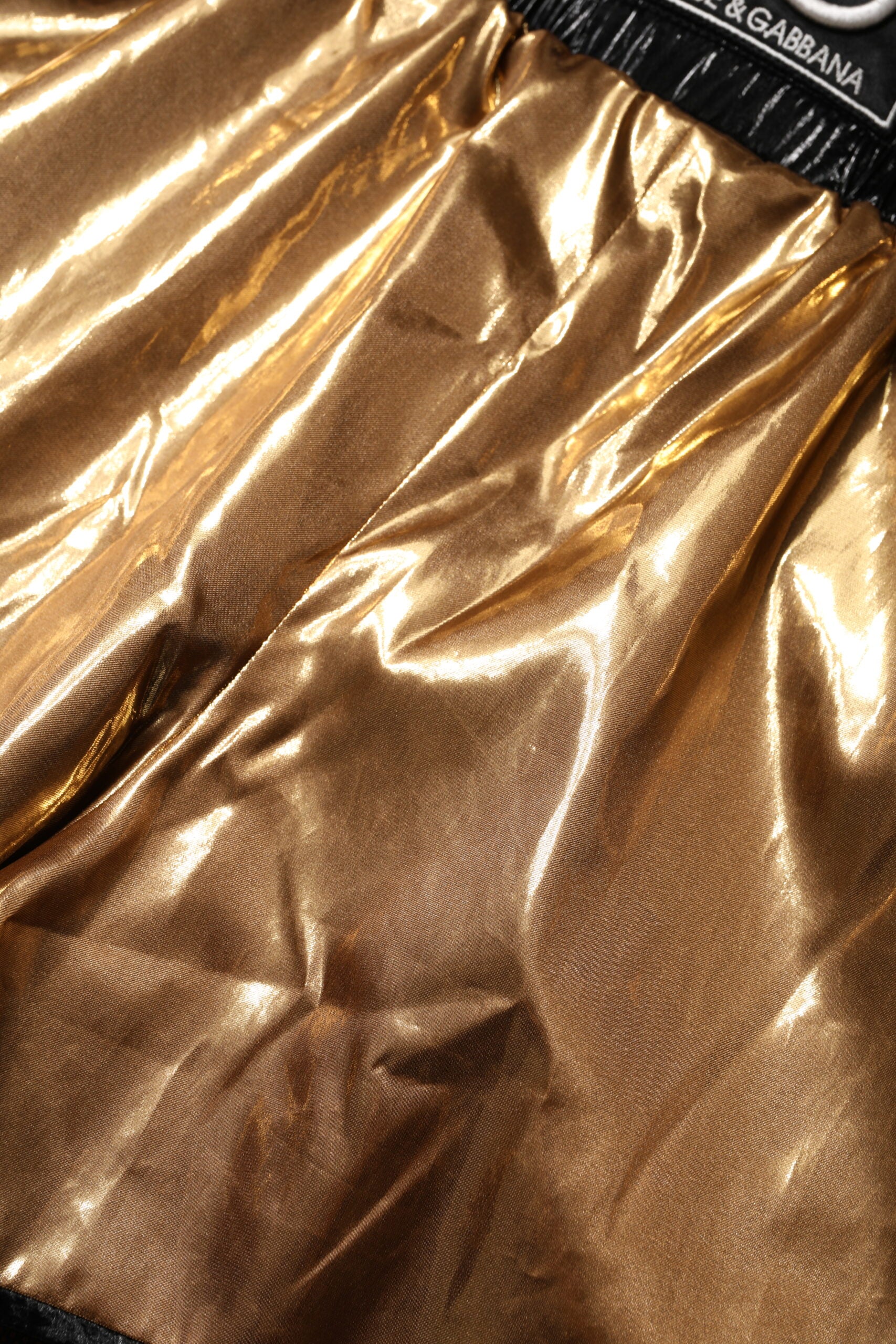 Dolce & Gabbana Metallic Gold High Waist Women Hotpants Short Dolce & Gabbana