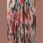 Dolce & Gabbana Multicolor Silk Floral High Waist Midi Skirt