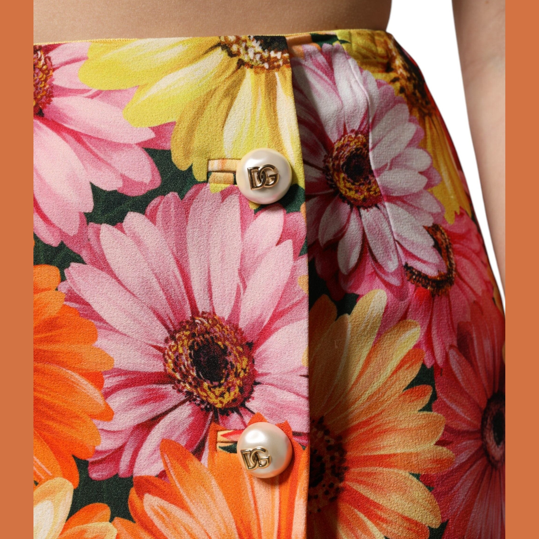 Dolce & Gabbana Multicolor Floral High Waist Mini Skirt