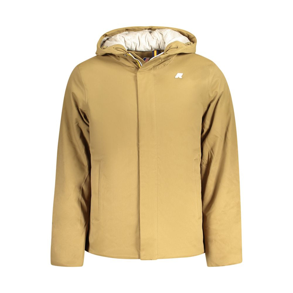 K-WAY Brown Polyester Men Jacket K-WAY