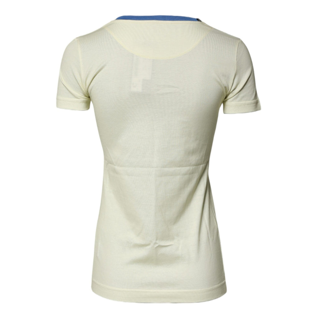 Dolce & Gabbana Light Yellow Cotton Short Sleeve T-shirt Dolce & Gabbana