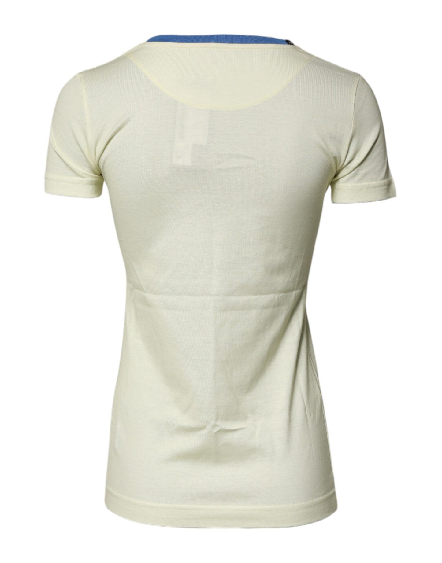 Dolce & Gabbana Light Yellow Cotton Short Sleeve T-shirt Dolce & Gabbana