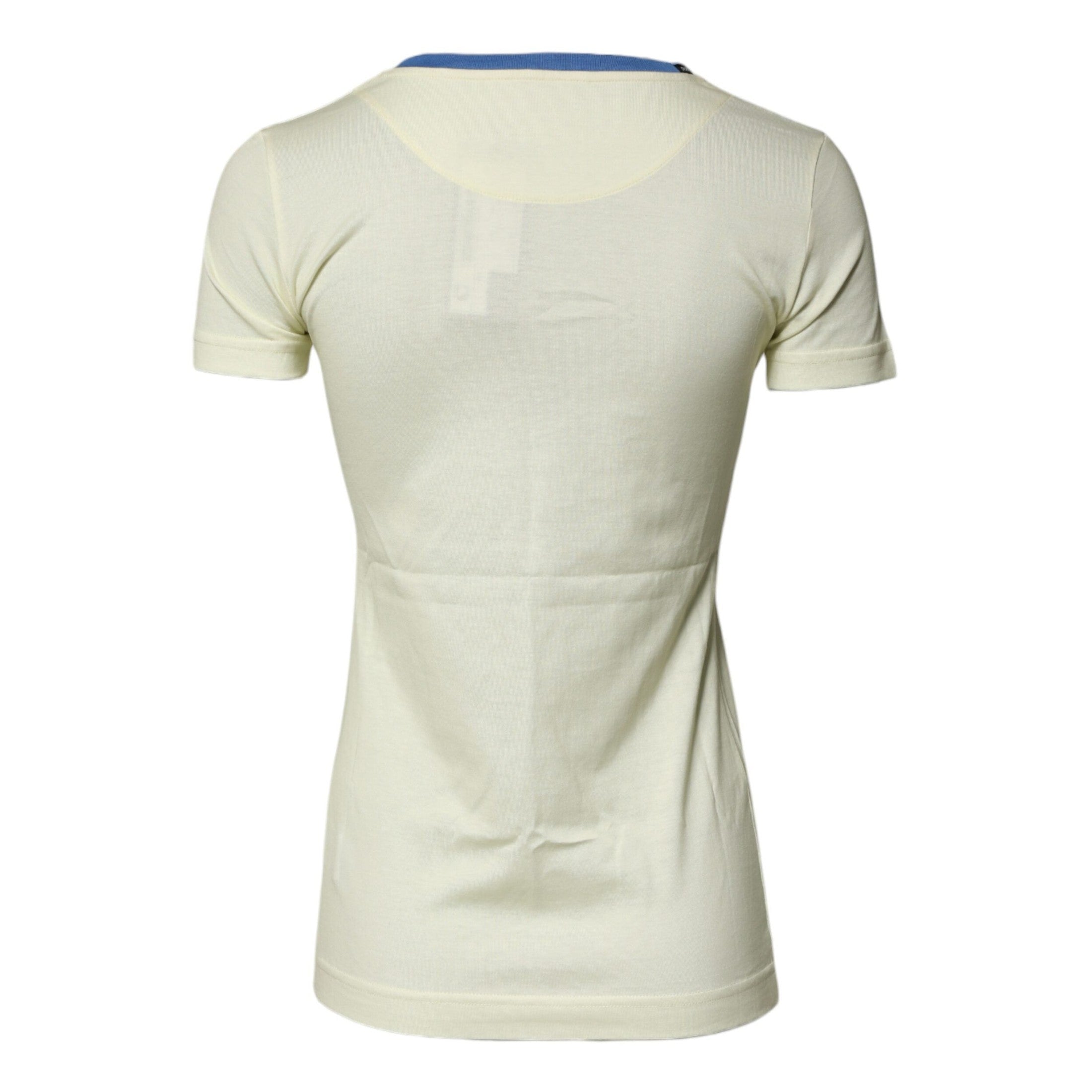 Dolce & Gabbana Light Yellow Cotton Short Sleeve T-shirt Dolce & Gabbana