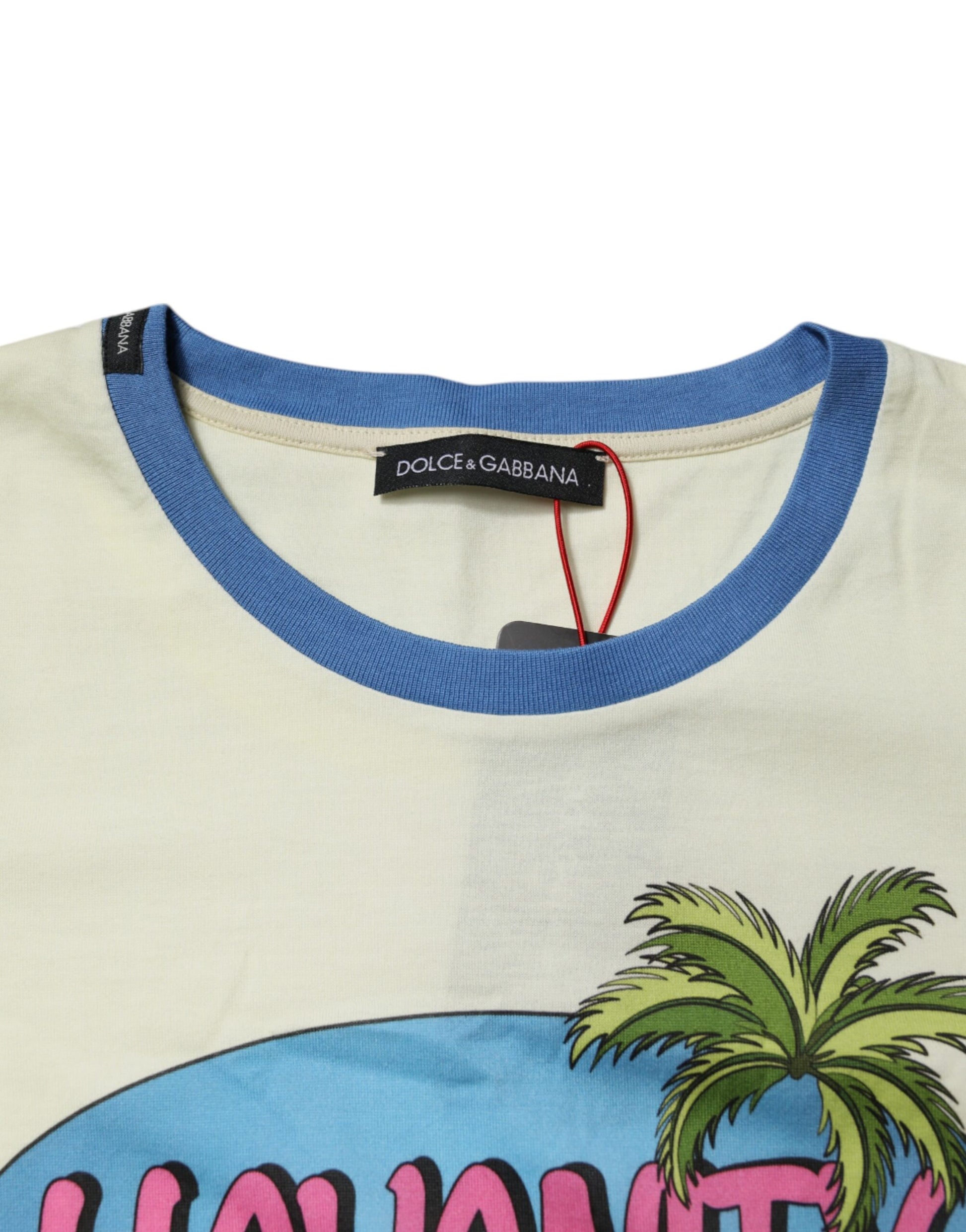 Dolce & Gabbana Light Yellow Cotton Short Sleeve T-shirt Dolce & Gabbana