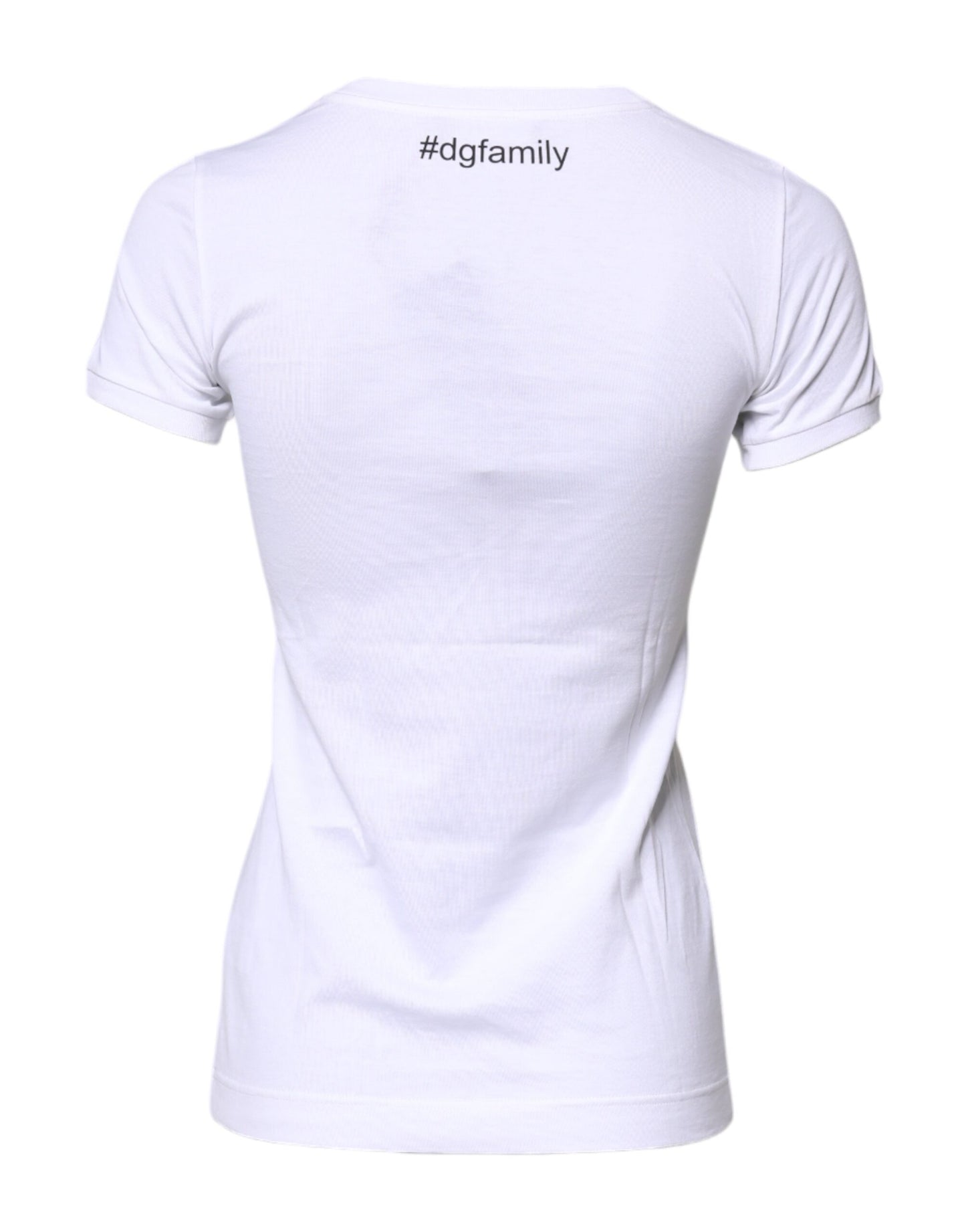 Dolce & Gabbana White Cotton #DGFAMILY Embroidery T-shirt Dolce & Gabbana