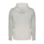 White cotton men's sweater by Calvin Klein, featuring a classic crew neck and minimalist design.