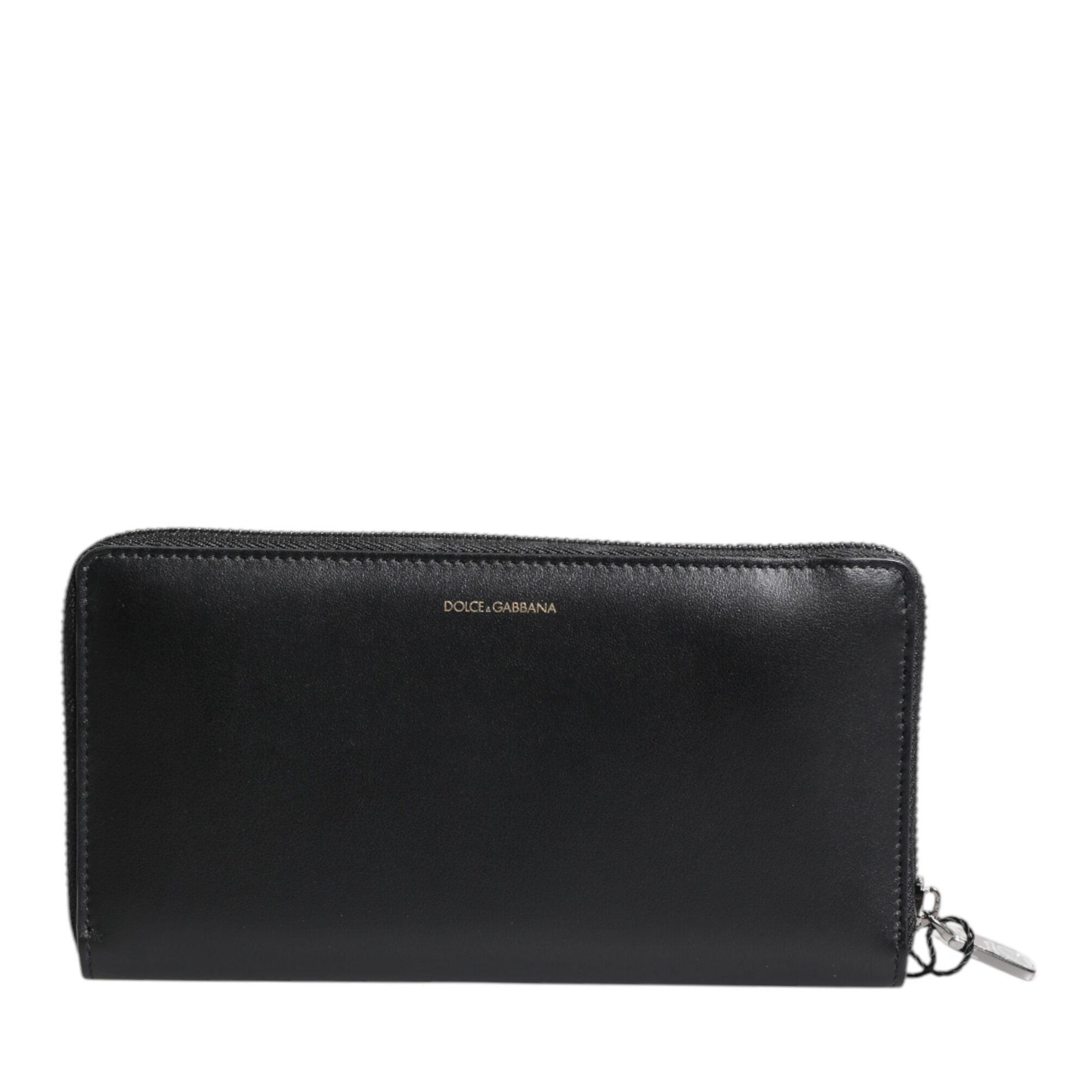 Dolce & Gabbana Black Blue Exotic Leather Embossed Continental Wallet