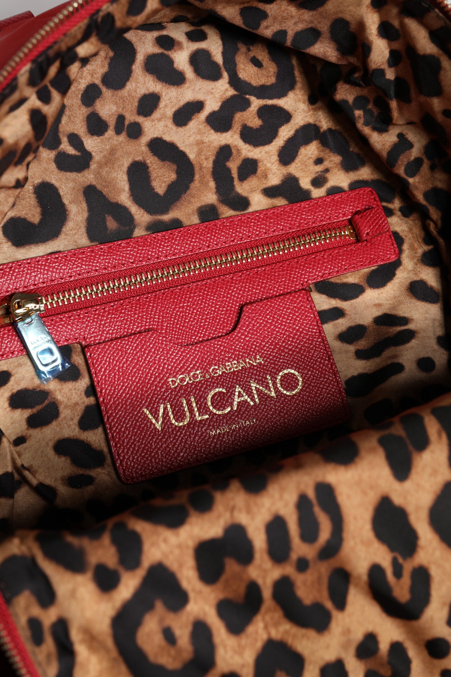 Dolce & Gabbana Red #DGFAMILY VULCANO Embellishment Backpack Bag Dolce & Gabbana