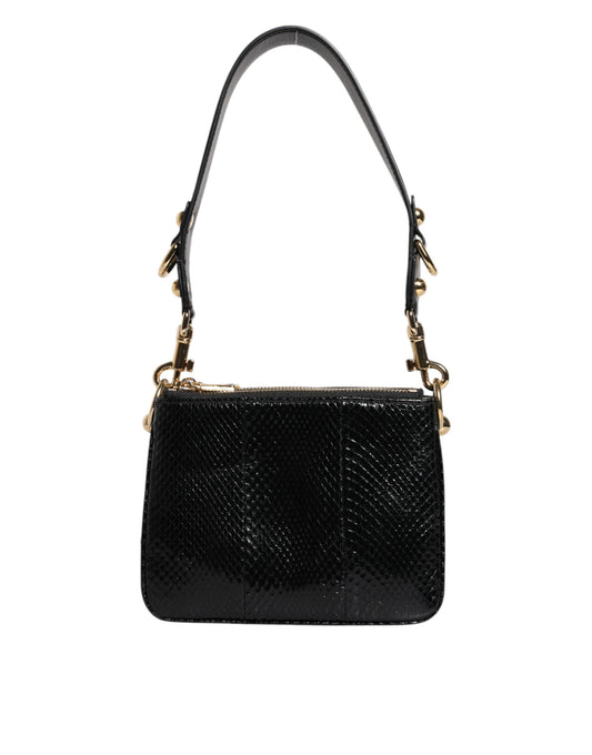 Dolce & Gabbana Black Exotic Leather Shoulder Sling Clutch Bag Dolce & Gabbana