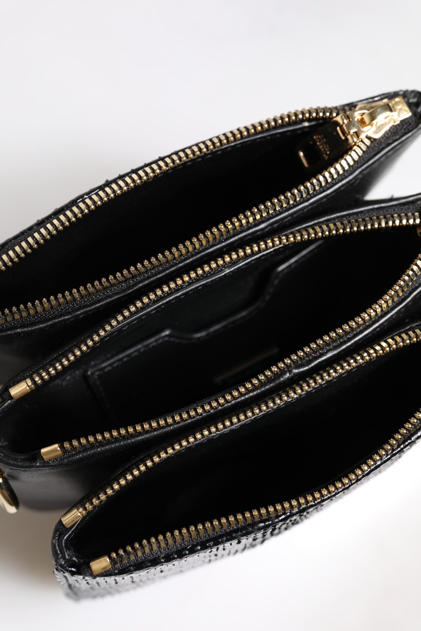 Dolce & Gabbana Black Exotic Leather Shoulder Sling Clutch Bag Dolce & Gabbana