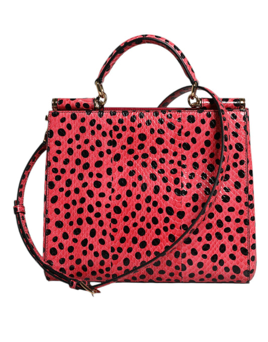 Dolce & Gabbana Pink Exotic Leather Top Handle Tote Crossbody Bag Dolce & Gabbana
