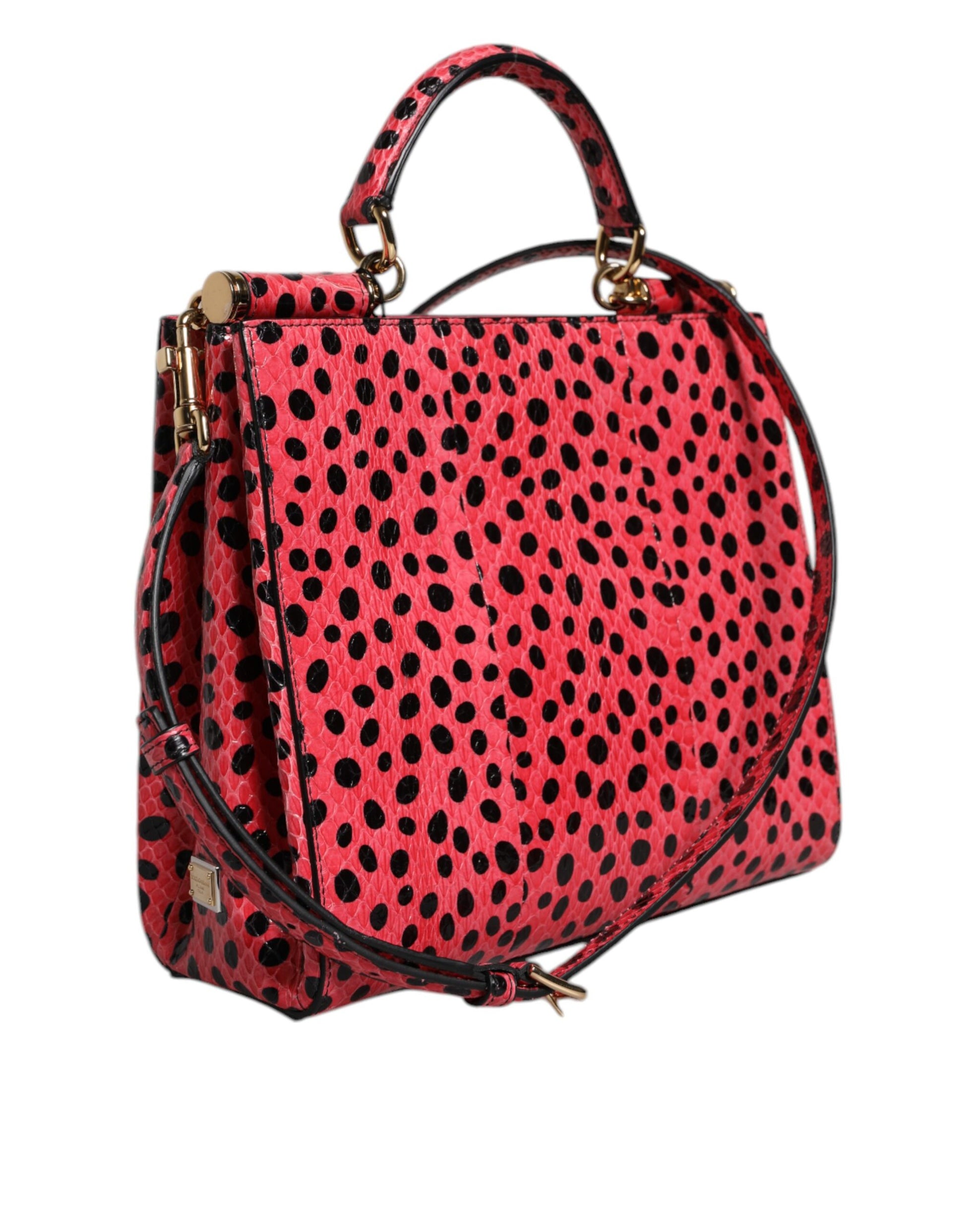 Dolce & Gabbana Pink Exotic Leather Top Handle Tote Crossbody Bag Dolce & Gabbana