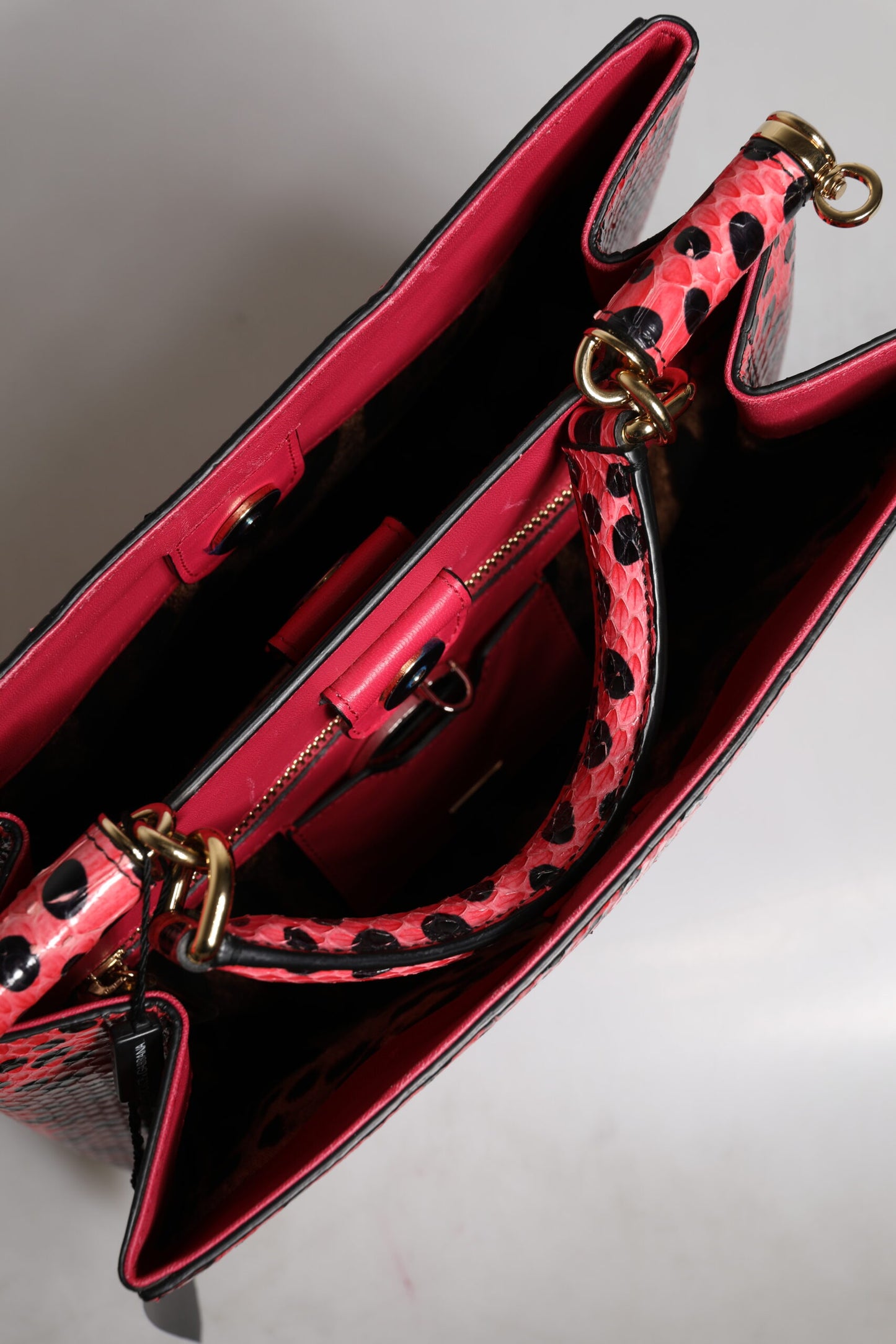Dolce & Gabbana Pink Exotic Leather Top Handle Tote Crossbody Bag Dolce & Gabbana