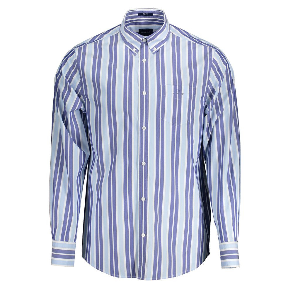 Gant Light Blue Cotton Men Shirt Gant