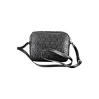 Black Calvin Klein women's shoulder bag made of polyester, featuring a sleek design with shoulder strap and minimalist style.