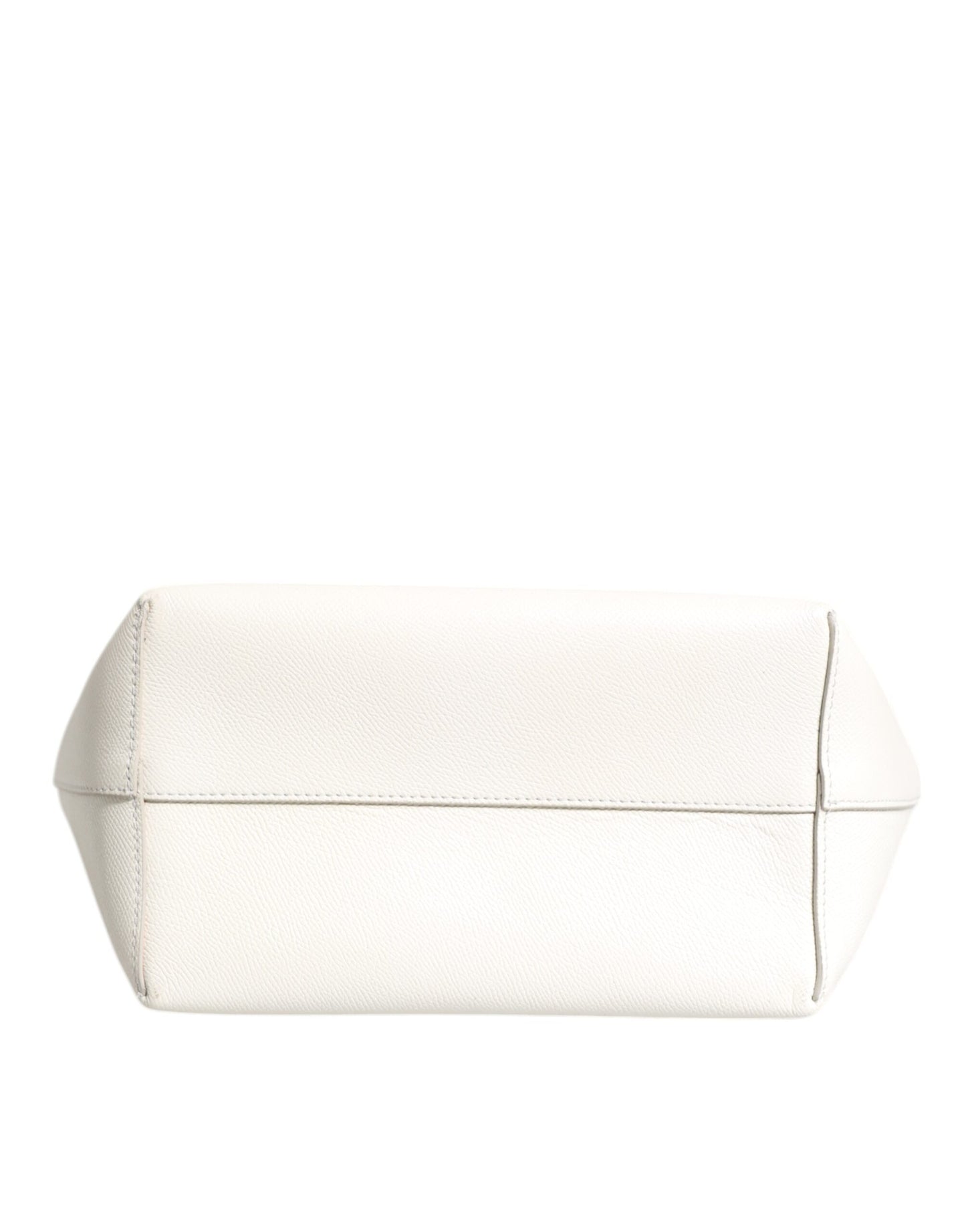 Dolce & Gabbana White Leather #DG BEATRICE Top Handle Tote Bag Dolce & Gabbana