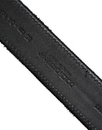 Dolce & Gabbana Black Cotton Silver Tone Metal Buckle Belt Dolce & Gabbana