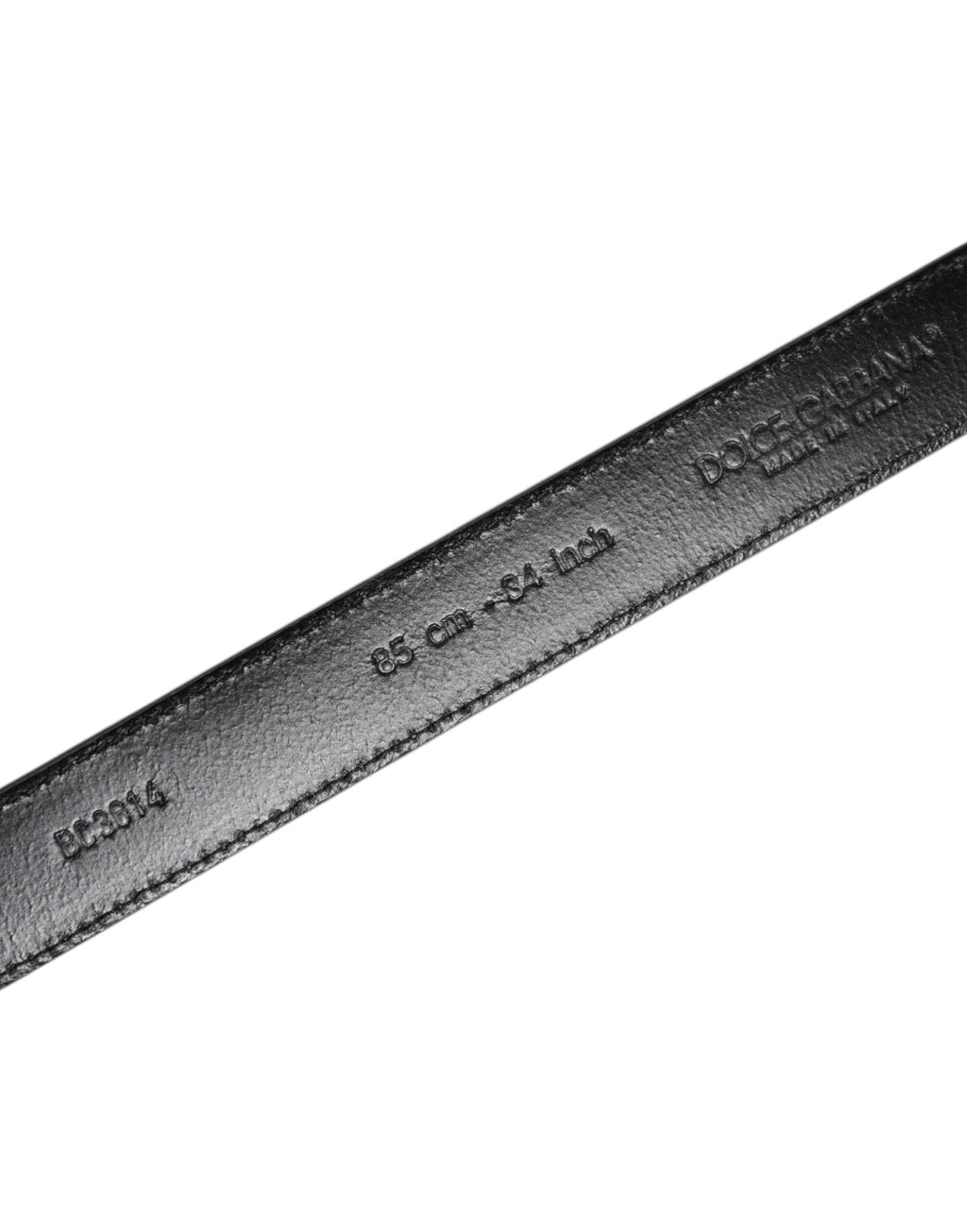 Dolce & Gabbana Gray Leather Silver Tone Metal Buckle Belt Dolce & Gabbana