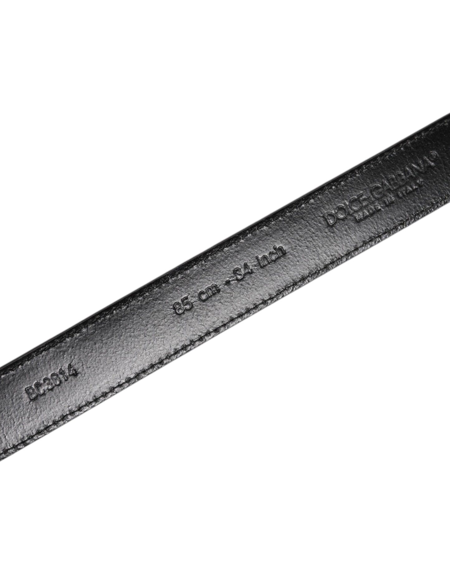 Dolce & Gabbana Gray Leather Silver Tone Metal Buckle Belt Dolce & Gabbana