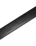 Dolce & Gabbana Green Leather Silver Tone Metal Buckle Belt